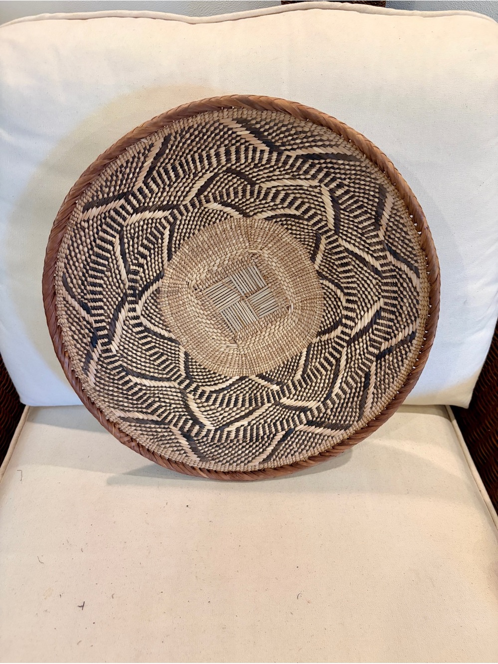 One of a Kind! NEW Woven Basket. Made by Binga people of Zambia Zimbabwe Africa